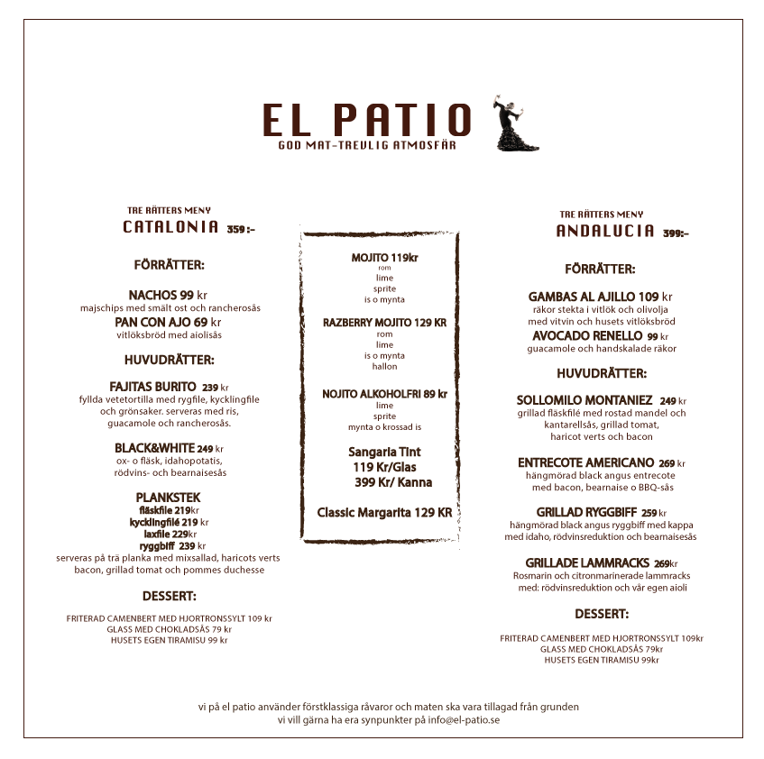 MENU El Patio